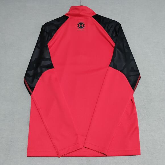 Under Armour Combine Golf‎ Pullover Shirt 1/4 ZIP Mens Size Medium Red Black NFL - Picture 5 of 15